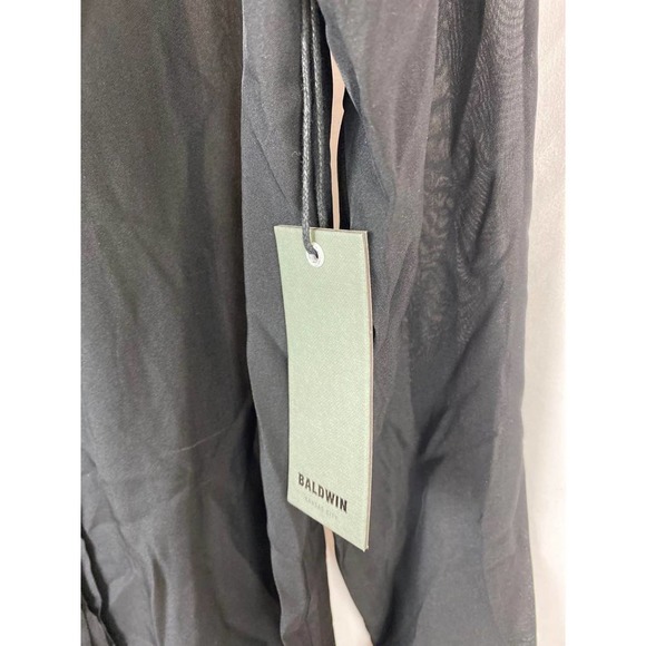 BALDWIN Lottie Womens Black‎ Silk 
 Dress Sheer Overlay Quiet Luxury Size XS New - Picture 3 of 3